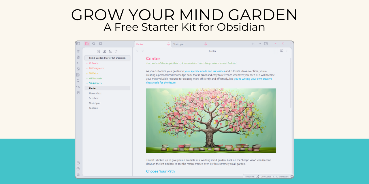 Grow Your Mind Garden Starter Kit for Obsidian